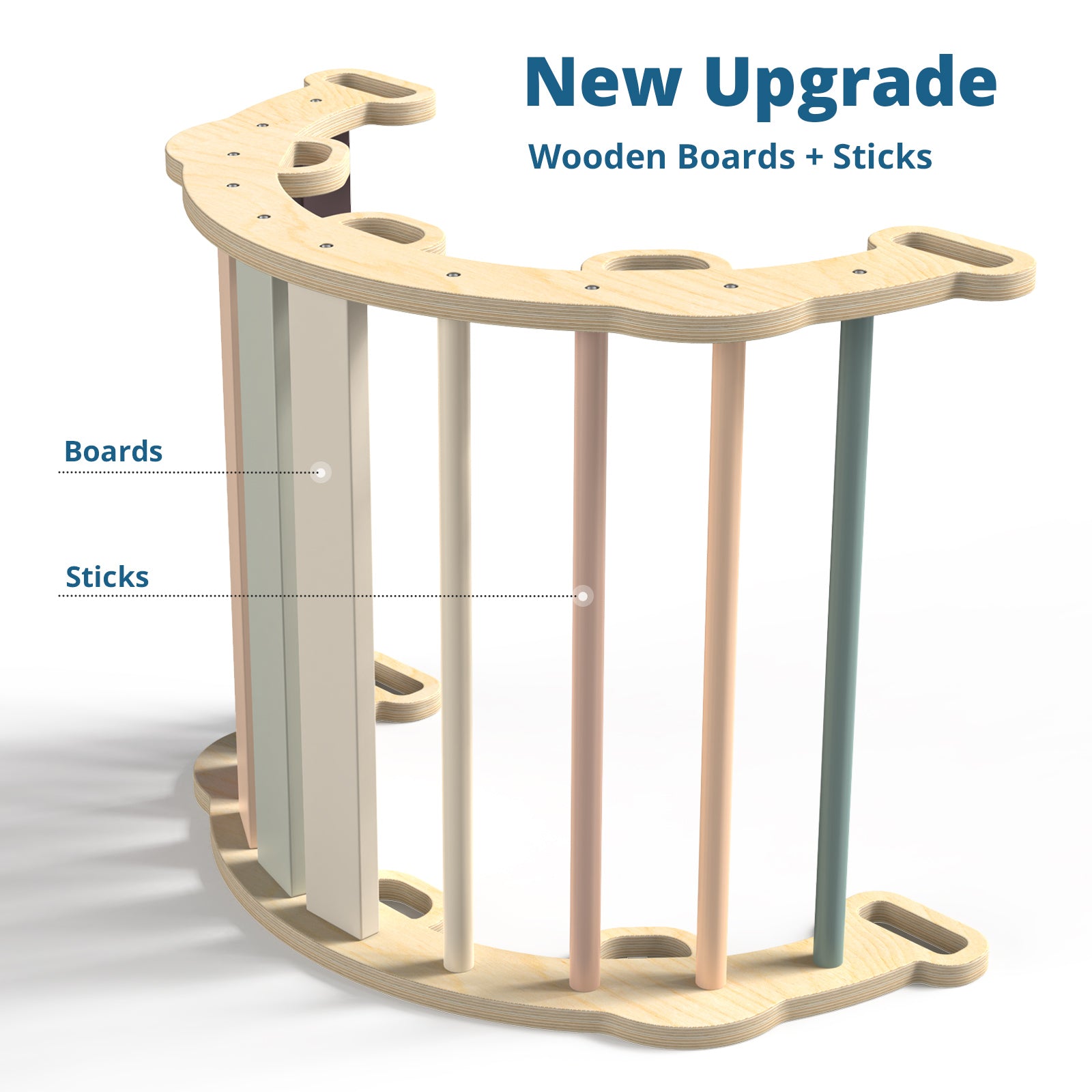 Aurora- BlueWood® 2024 Escalera de cuerda Pikler Triángulo Set *Morandi